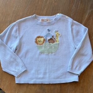 Light Blue Kids Animal Sweater